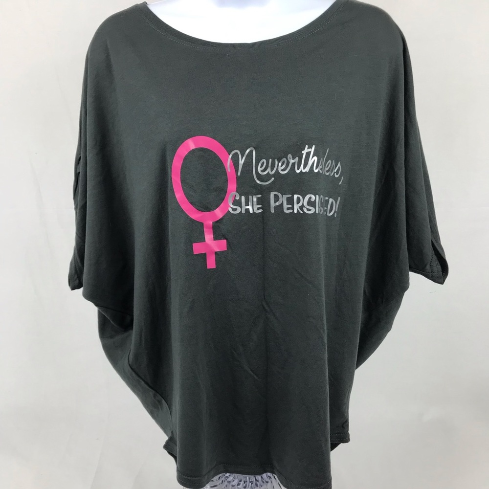 ✨NEW✨Royal Apparel Gray Batwing Tee Sz Lg Lg